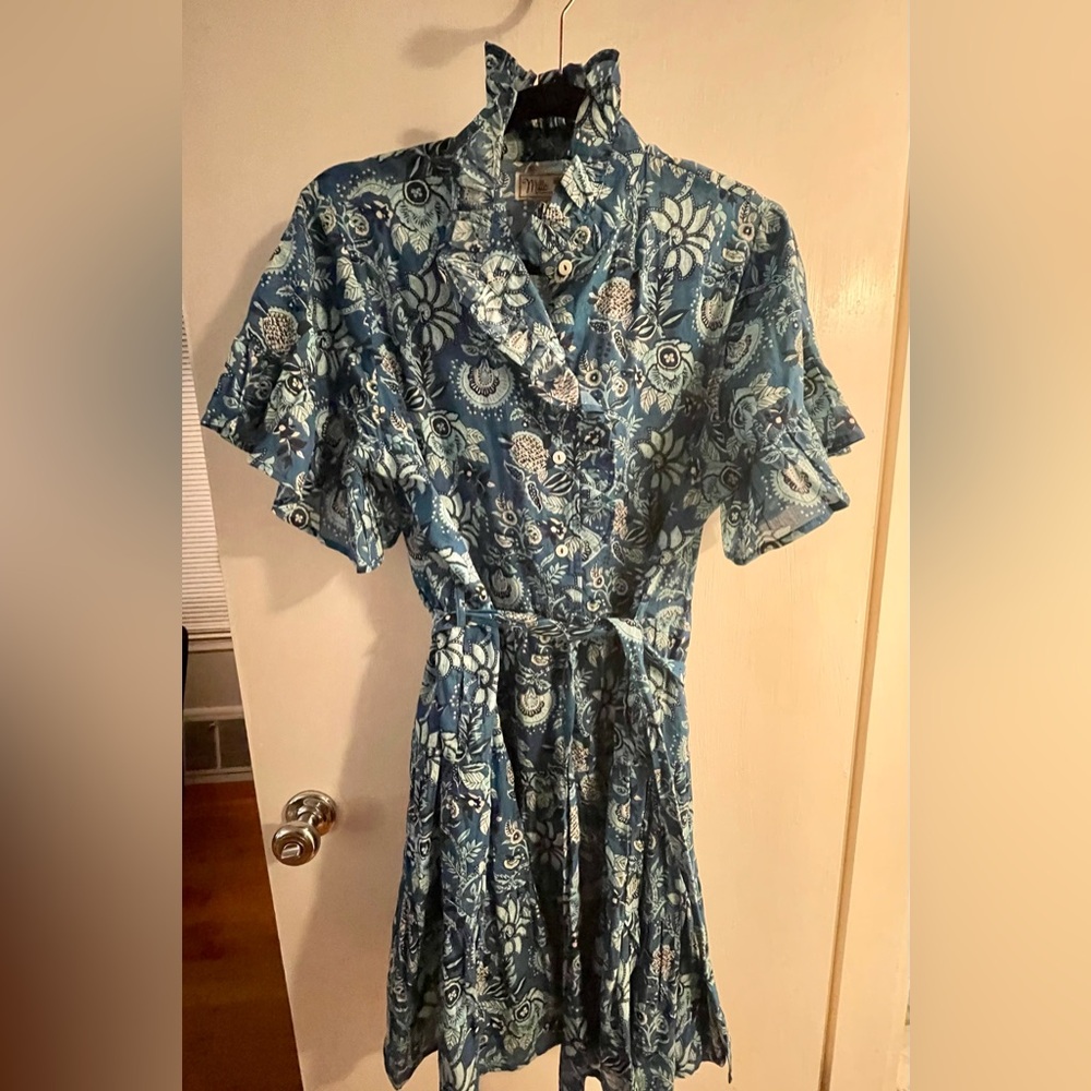 Floral Blue Mini Dress